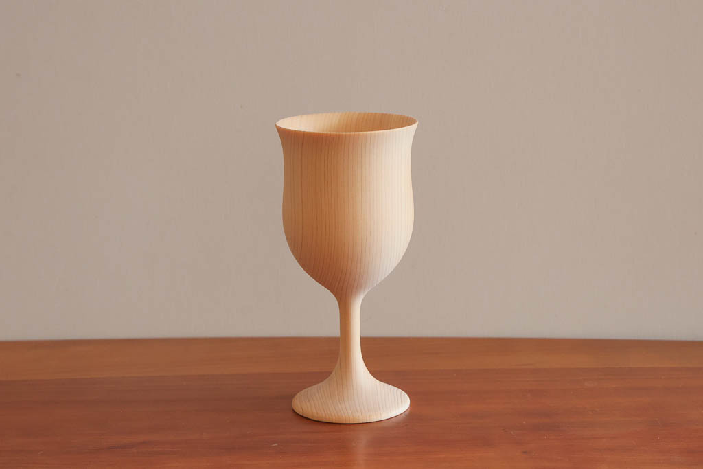 ヒノキグラス Wooden glass ツバキラボ CNC木工旋盤