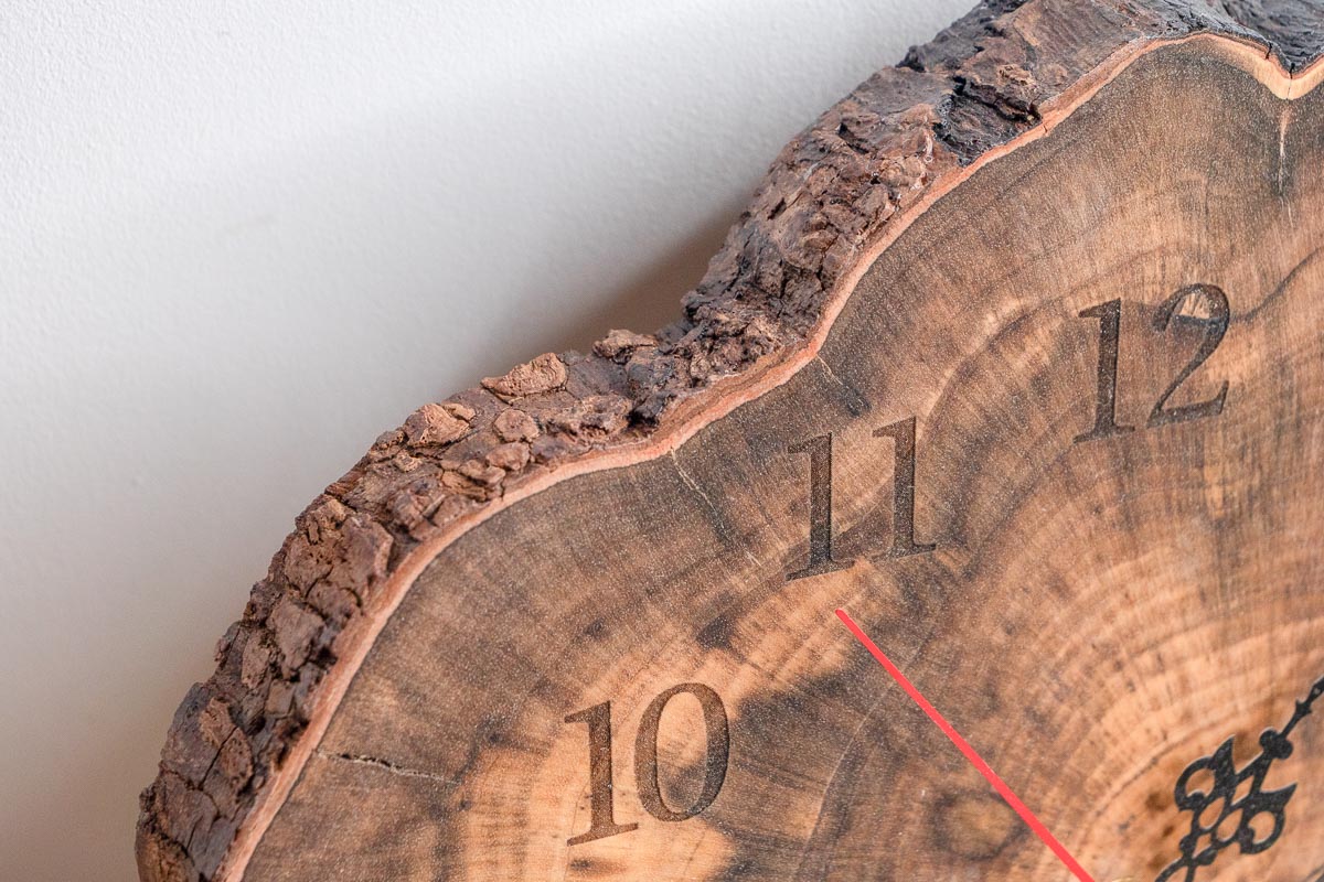 柿の木 庭木 記念 加工 掛け時計